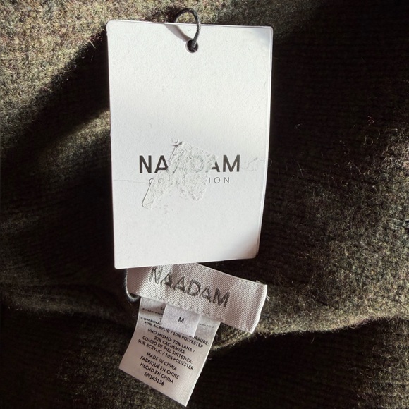 NAADAM Faux Fur cashmere reversible bomber jacket coat brown NWT M - Picture 9 of 10